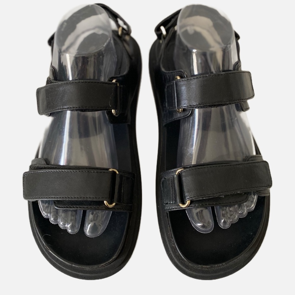 Zara Black Platform Sandals